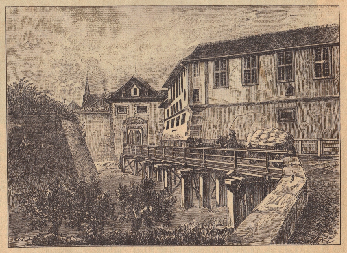 <p>520.17 Pforte 1834 abgebrochen rechts Neumühle</p>